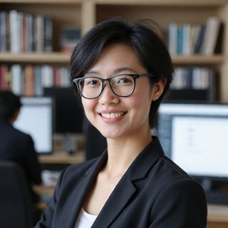 Portrait of Dr. Sarah Chen, AI researcher